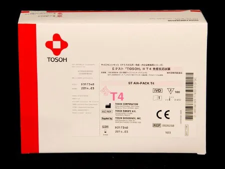 Tosoh Bioscience - ST AIA-Pack - 025258 - Reagent ST AIA-Pack Thyroid / Metabolic Assay Thyroxine (T4) For AIA Automated Immunoassay Systems 100 Tests 20 cups X 5 trays