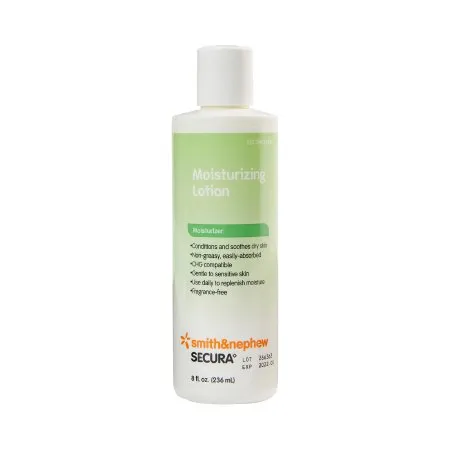 Smith & Nephew - Secura - 59433400 - Hand and Body Moisturizer Secura 8 oz. Bottle Unscented Lotion