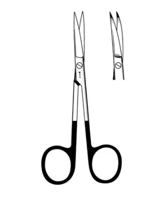 Sklar - 15-3461 - Plastic Surgery Scissors Sklarhone 4-3/4 Inch Length Or Grade Stainless Steel Nonsterile Finger Ring Handle Curved Sharp Tip / Sharp Tip