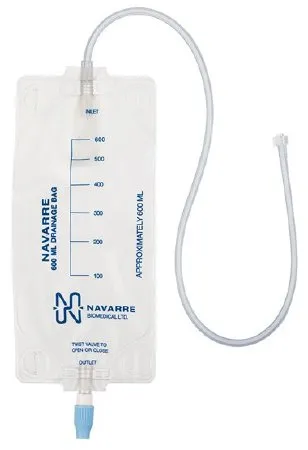 Bard Peripheral Vascular - Navarre - NDB600 - Bard Peripheral  Gravity Drainage Bag  600 Ml Sterile Luer Connector Barrier