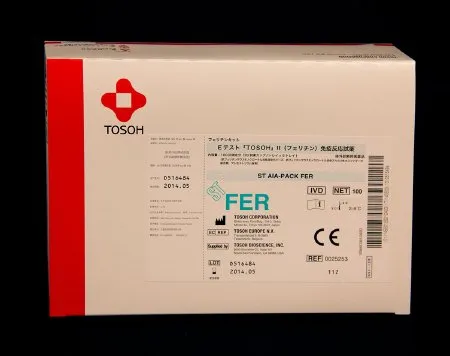 Tosoh Bioscience - ST AIA-Pack - 025253 - Reagent ST AIA-Pack Anemia Assay / Nutritional Assessment Ferritin For AIA Automated Immunoassay Systems 100 Tests 20 Cups X 5 Trays
