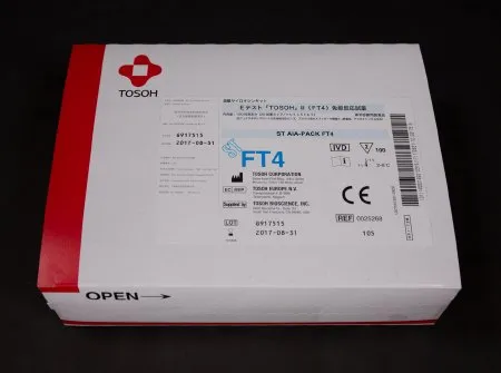 Tosoh Bioscience - ST AIA-Pack - 025268 - Reagent ST AIA-Pack Thyroid / Metabolic Assay Free T4 For AIA Automated Immunoassay Systems 100 Tests 20 Cups X 5 Trays