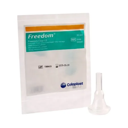 Coloplast - From: 5390 To: 5490  Freedom Clear LS Male External Catheter Freedom Clear LS Self Adhesive Seal Silicone Intermediate