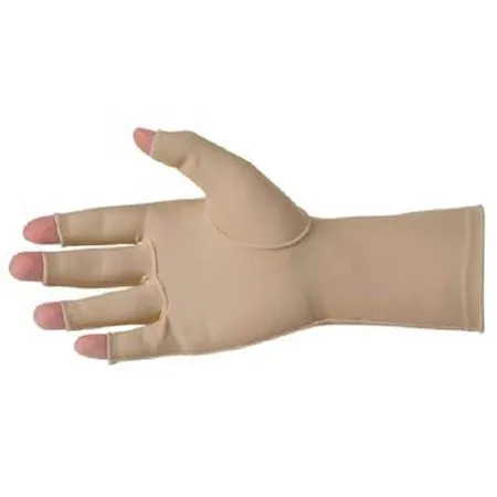 Patterson medical - Edema Gloves 2 - A571204 - Compression Gloves Edema Gloves 2 Open Finger Medium Over-the-Wrist Length Right Hand Lycra / Spandex