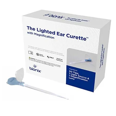 Bionix - Lighted Ear Curette - 2245 - Ear Curette Pack Lighted Ear Curette Round Handle Assorted Tip Sizes Lighted Tip with Magnification