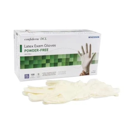 McKesson - 14-320 - Confiderm Exam Glove Confiderm X Large NonSterile Latex Standard Cuff Length Smooth Ivory Not Rated