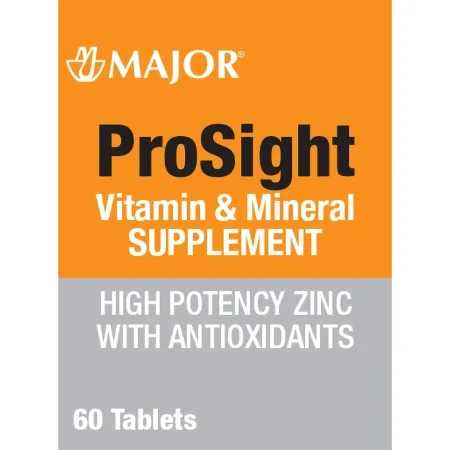 Major Pharmaceuticals - Prosight - 00904773552 - Multivitamin Supplement Prosight Vitamin A / Ascorbic Acid 5000 IU - 60 mg Strength Tablet 60 per Bottle