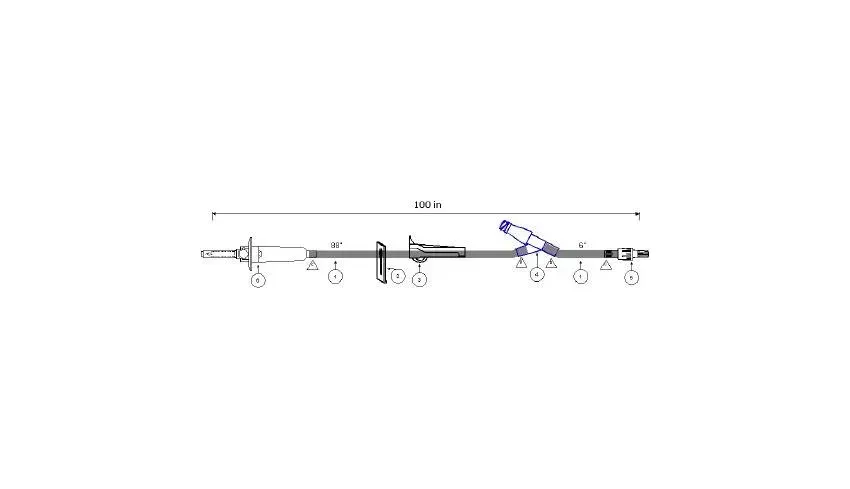 Icu Medical - ICU - From: B9178 To: B9549 -  Primary IV Administration Set  Gravity 1 Port 10 Drops / mL Drip Rate 0.2 Micron Filter 68 Inch Tubing Solution