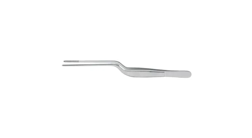 McKesson - McKesson Argent - 43-1-182 - Ear Forceps McKesson Argent Lucae 5-1/2 Inch Length Surgical Grade Stainless Steel NonSterile Thumb Handle Serrated  Bayonet Shaped