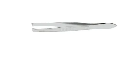 McKesson - 43-2-155 - Cilia Forceps McKesson Bergh 3-1/2 Inch Length Office Grade Stainless Steel NonSterile NonLocking Thumb Handle 5 mm Wide Serrated Tips