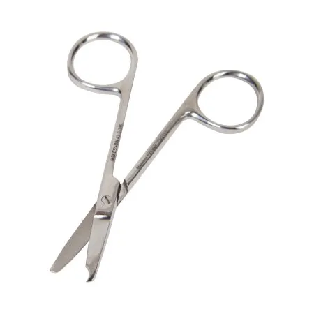 McKesson - 43-2-346 - Suture Scissors Spencer 3 1/2 Inch Office Grade Stainless Steel NonSterile Finger Ring Handle Straight Blunt Tip / Blunt Tip