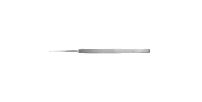 Integra Lifesciences - Miltex - 18-506 - Chalazion Curette Miltex Meyhoefer 5 Inch Length Solid Flat Handle Size 4 Tip Straight Round Cup Tip