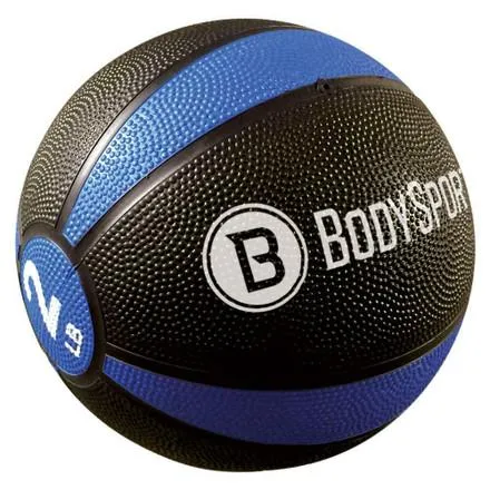 Nantong Modern Sporting - MB15 - Body Sport Medicine Ball With Illustrated Exercise Guide 15lbs Gray Contains Latex
