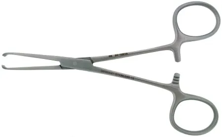 BR Surgical - BR64-12019 - Tissue Forceps Br Surgical Allis 7-1/4 Inch Length Surgical Grade Stainless Steel Nonsterile Ratchet Lock Finger Ring Handle Curved 5 X 6 Teeth