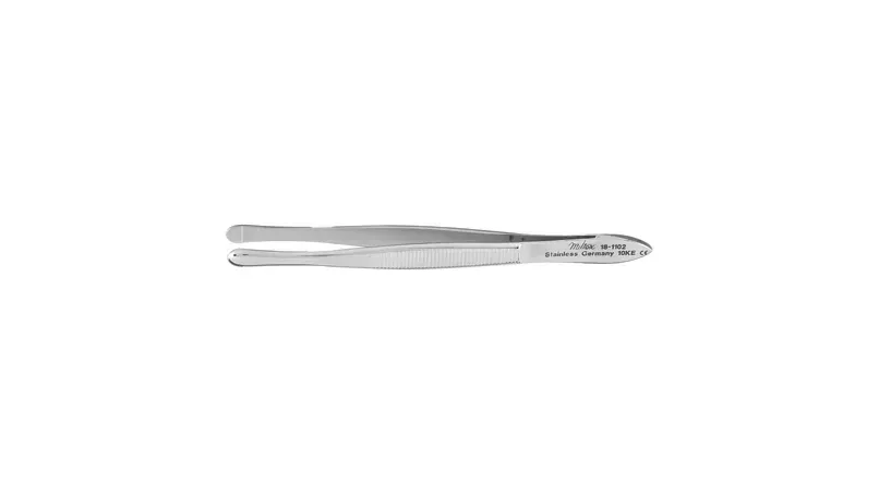 Integra Lifesciences - Miltex - 18-1102 - Cilia Forceps Miltex Bergh 3-1/2 Inch Length Or Grade German Stainless Steel Nonsterile Nonlocking Thumb Handle Straight Smooth Tip