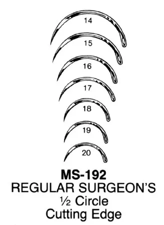 Integra Lifesciences - Integra Miltex - MS192-18 - Conventional Cutting Suture Needle Integra Miltex 14 Mm Length Regular Surgeon s Type Size 18 Needle Reusable