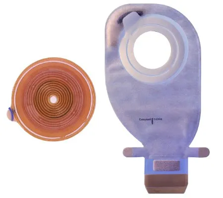 Coloplast - Assura AC Easiflex - 14303 - Ostomy Barrier Assura AC Easiflex Trim to Fit  Standard Wear Adhesive Coupling 70 mm Flange Yellow Code System 3/8 to 2-3/8 Inch Opening