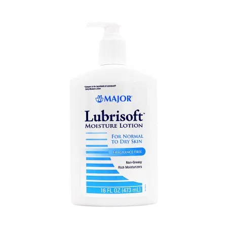 Major Pharmaceuticals - Lubrisoft - 00904530016 - Hand and Body Moisturizer Lubrisoft 16 oz. Pump Bottle Unscented Lotion