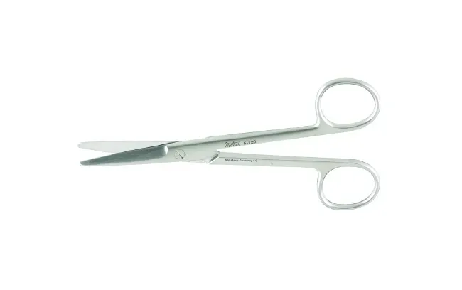 Integra Lifesciences - Miltex - 5-120 - Dissecting Scissors Miltex Mayo 5-1/2 Inch Length Or Grade German Stainless Steel Nonsterile Finger Ring Handle Straight Beveled Blades Blunt Tip / Blunt Tip