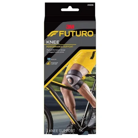 3M - 45696ENR - Futuro Sport Moisture Control Knee Brace Futuro Sport Moisture Control Medium Pull On / Hook and Loop Strap Closure 15 to 17 Inch Knee Circumference Left or Right Knee