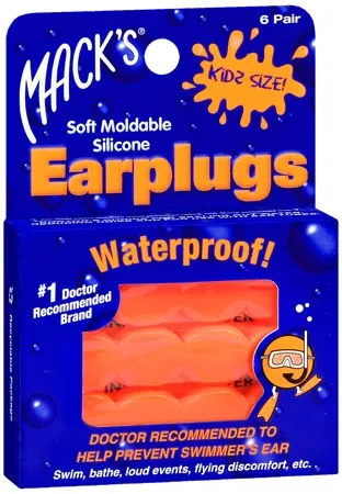 McKeon Products - Macks - 03373200010 - Ear Plugs Macks Cordless Child Size Orange