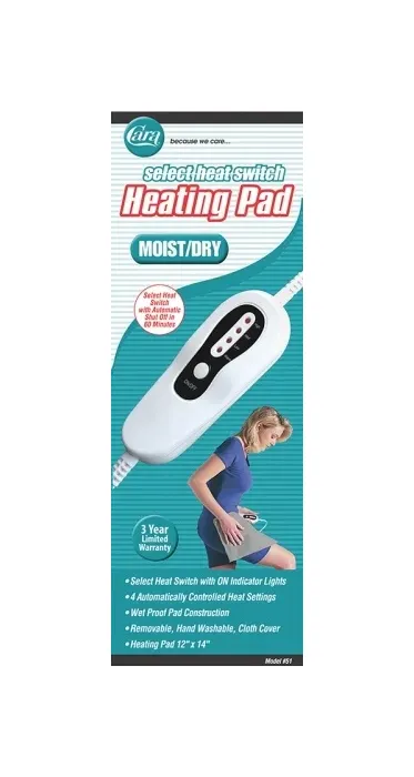Life Wear Technologies - Cara Incorporated - 51 - Heating Pad Moist/Dry, 14" x 12", Push Button Switch with indicator light