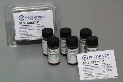 Polymedco - Sed-Chek 2 - ESR-2CT - Hematology Control Sed-Chek 2 2 Levels 6 X 8 mL