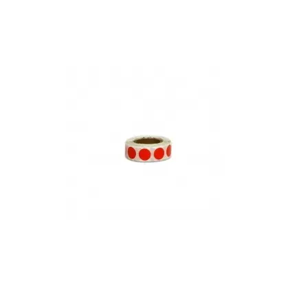 First Healthcare Products - 5154-05 - Blank Label Tape Label Dot Red Vinyl 1/2 Diameter