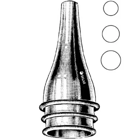 Sklar - 67-6026 - Ear Speculum Tip Oval Tip Size Medium Chrome Plated Reusable