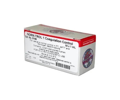 Helena Laboratories - Norm-Trol - 5186 - Hemostasis Control Norm-Trol Normal Level 10 X 1 mL