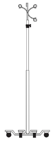 B. Braun - N7516 - IV Stand Piggyback Hook 6 Caster