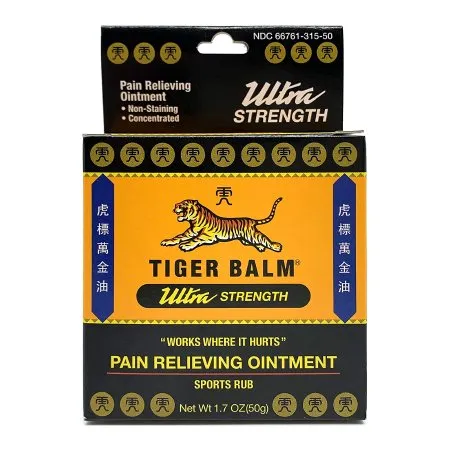 Prince Of Peace Enterprises - Tiger Balm Ultra - 39278031541 - Topical Pain Relief Tiger Balm Ultra 11% - 11% Strength Camphor / Menthol Ointment 50 Gram