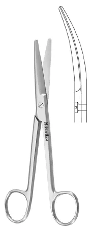 Integra Lifesciences - MeisterHand - MH5-126 - Dissecting Scissors Meisterhand Mayo 6-3/4 Inch Length Surgical Grade Stainless Steel Nonsterile Finger Ring Handle Curved Blunt Tip / Blunt Tip