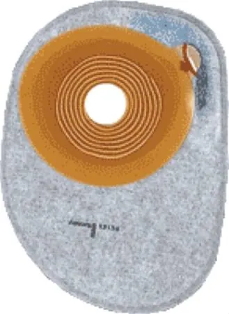 Coloplast - Assura - 12135 - Assura One-Piece Closed Pouch with Integrated Charcoal Filter and Oval Precut Non-Convex Skin Barrier 1-1/4" Stoma , 350mL, 7" L, Medium, Transparent, Flexible Adhesive, Soft Cloth on Front and Back