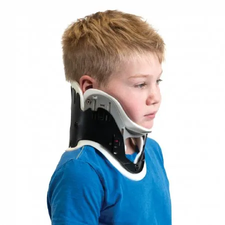 DJO - ProCare - 79-83130 - Rigid Cervical Collar ProCare Preformed Pediatric Child Size One-Piece / Trachea Opening 1-1/2 to 2 Inch Height 8 to 18 Inch Neck Circumference