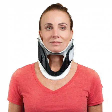 DJO - ProCare - 79-83131 - Rigid Cervical Collar ProCare Preformed Adult One Size Fits Most One-Piece / Trachea Opening 1-3/4 to 3-1/2 Inch Height 11 to 23 Inch Neck Circumference