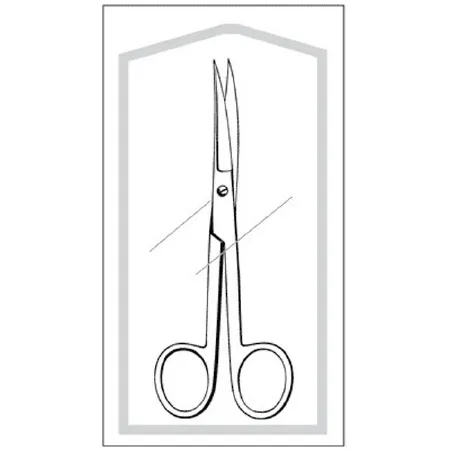 Sklar - Econo - 96-2525 - Operating Scissors Econo 5-1/2 Inch Length Floor Grade Sterile Finger Ring Handle Curved Sharp Tip / Sharp Tip