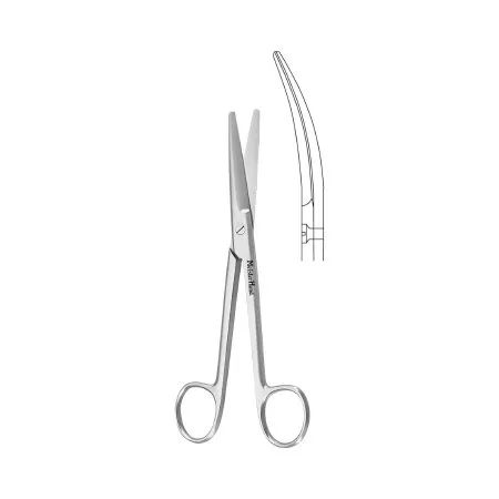 Integra Lifesciences - MeisterHand - MH5-130 - Dissecting Scissors MeisterHand Mayo 9 Inch Length Surgical Grade Stainless Steel NonSterile Finger Ring Handle Curved Blunt Tip / Blunt Tip