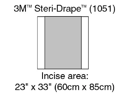 3M Healthcare US Opco - 3M Steri-Drape - 1051 - Surgical Drape 3m Steri-drape X-large Incise Drape 23 W X 33 L Inch Sterile