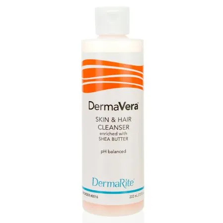 DermaRite  - DermaVera - 0016 - Industries  Shampoo and Body Wash  7.5 oz. Flip Top Bottle Scented