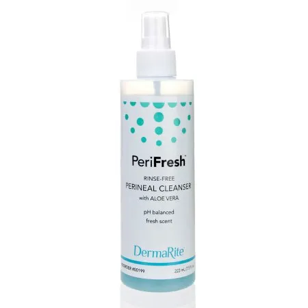 DermaRite  - PeriFresh - 00199 - Industries  Rinse Free Perineal Wash  Liquid 7.5 oz. Pump Bottle Scented