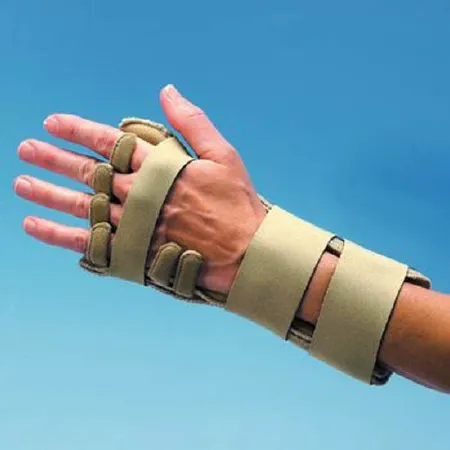Patterson Medical Supply - Comforter - 929287 - Wrist Splint Comforter Fabric / Metal / Neoprene Right Hand Beige Medium