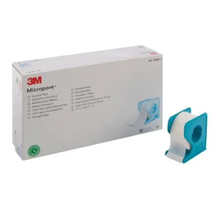 3M - 3M Micropore - 15351 - Medical Tape with Dispenser 3M Micropore White 1 Inch X 10 Yard Paper NonSterile