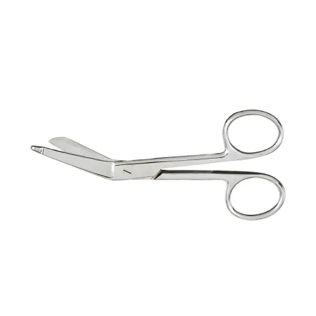 Techline / Perfect International - T-190 - Bandage Scissors Lister 5-1/2 Inch Length Finger Ring Handle Angled Sharp Tip / Sharp Tip