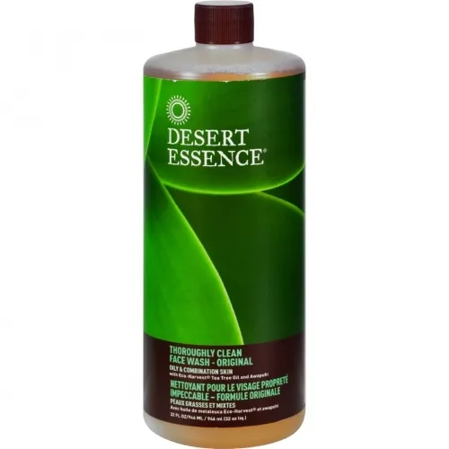 Desert Essence - 583369 - Thoroughly Clean Face Wash - Original Oily and Combination Skin - 32 fl oz