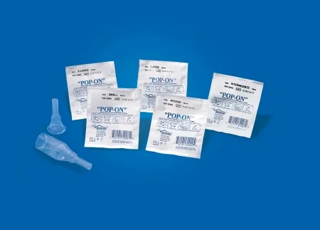 Bard Rochester - Pop-On - 32302 - Bard Pop On Male External Catheter Pop on Self adhesive Strip Silicone Medium