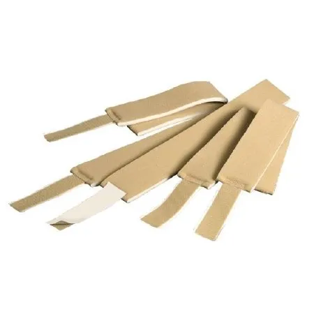 Patterson Medical Supply - 701902 - Padded Self-Adhesive Hook And Loop Strap 2 X 10 Inch Padded Strap, 1 X 4 Inch Hook Beige