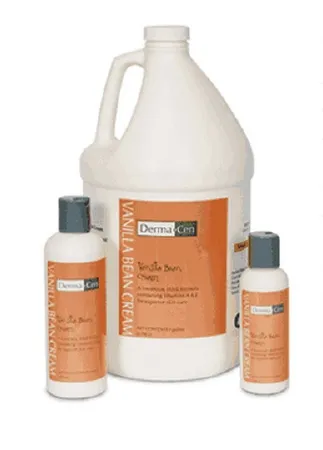 Central Solutions - DermaCen Vanilla Bean Cream - 23183 - Hand and Body Moisturizer DermaCen Vanilla Bean Cream 4 oz. Bottle Vanilla Scent Cream CHG Compatible