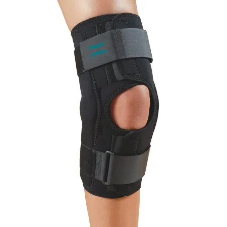 Hely & Weber - Knapp - 5656-BLK-S - Knee Brace Knapp Small D-ring / Hook And Loop Strap Closure 12 To 14 Inch Knee Circumference 12 Inch Length Left Or Right Knee