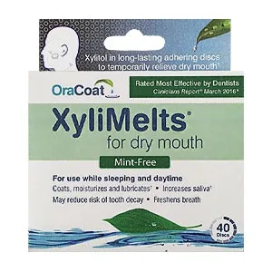 OraCoat - 59170 - XyliMelts for Dry Mouth - Mint-free - 40 Discs